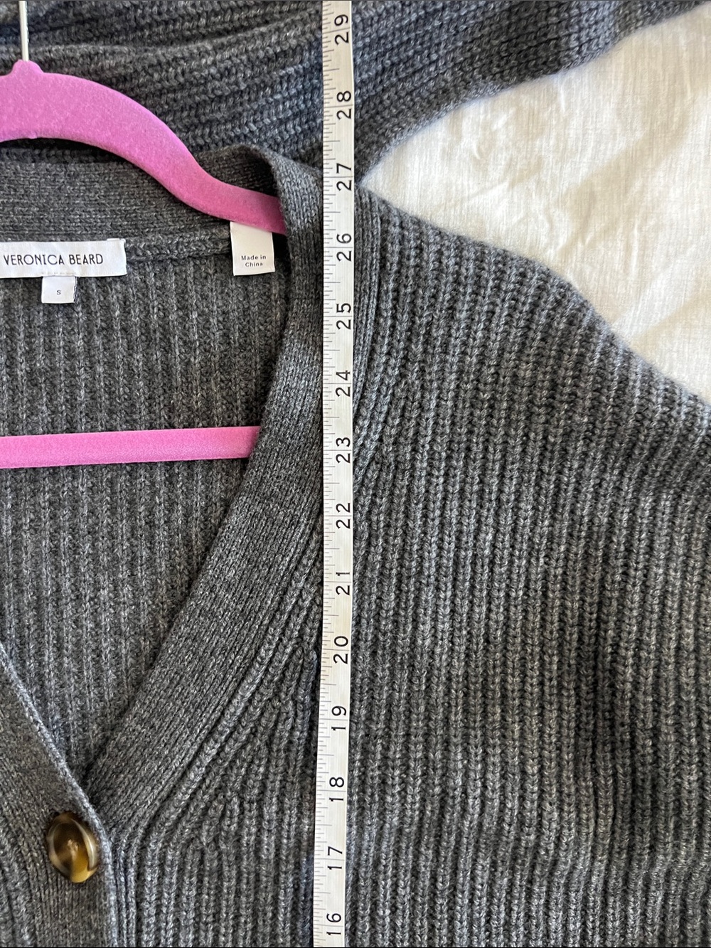 Veronica Beard Scarf Cashmere Wool Cardigan Sweater Womens Small Oversized - Picture 12 of 12